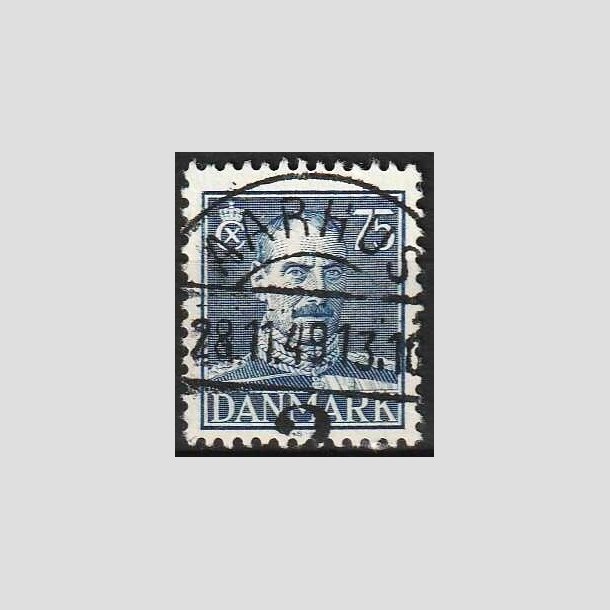 FRIMRKER DANMARK | 1946 - AFA 297 - Chr. X 75 re mrkbl - Lux Stemplet Aarhus