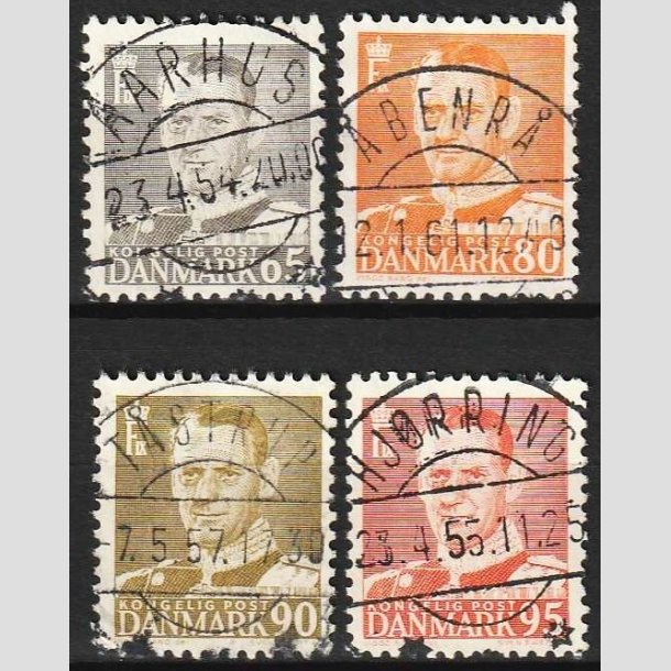 FRIMRKER DANMARK | 1952-53 - AFA 340-43 - Fr. IX - 65 - 95 re - Lux Stemplet