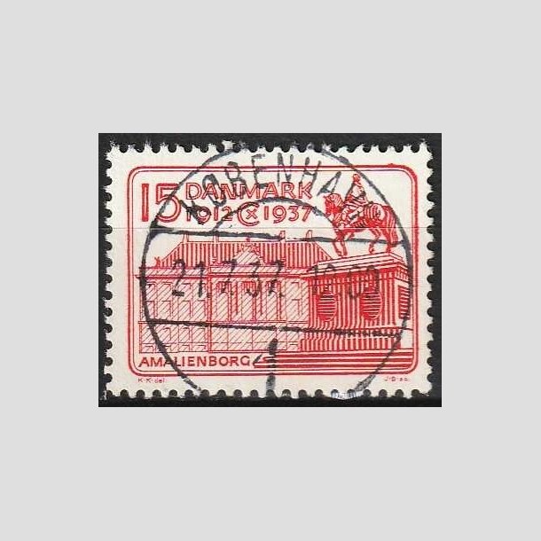 FRIMRKER DANMARK | 1937 - AFA 241 - Chr. X 25 re jubilum 15 re rd - Lux Stemplet