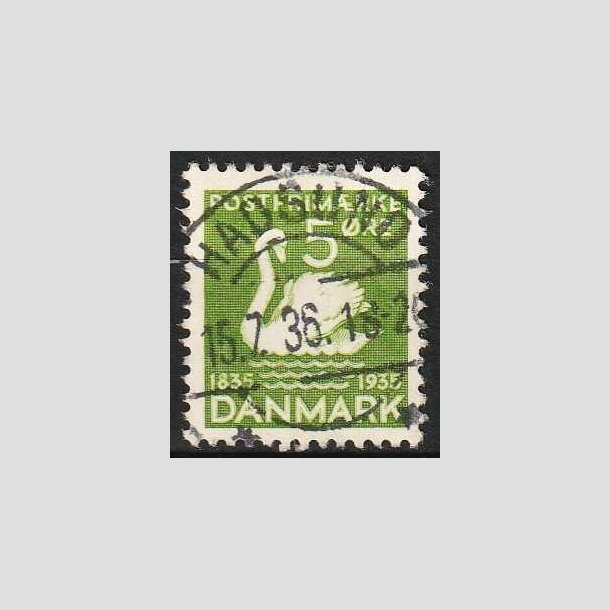 FRIMRKER DANMARK | 1935 - AFA 223 - H. C. Andersen 5 re grn - Lux Stemplet Hadsund