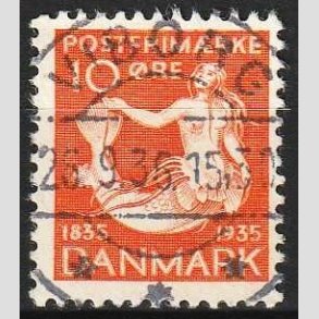 FRIMRKER DANMARK | 1935 - AFA 225 - H. C. Andersen 10 re orange - Lux Stemplet Viborg