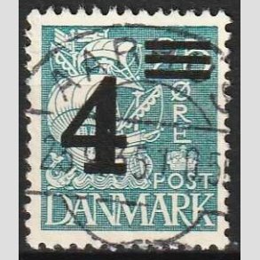 FRIMRKER DANMARK | 1934 - AFA 221 - 4/25 re bl provisorier - Lux Stemplet Aarhus