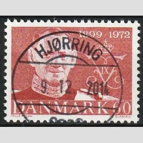 FRIMRKER DANMARK | 1972 - AFA 522 - Frederik IX mindeudgave - 60 re brunrd - Pragt Stemplet Hjrring