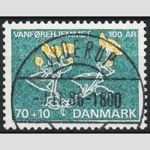 FRIMRKER DANMARK | 1972 - AFA 531 - Vanfrehjemmet 100 r - 70 + 10 re grn/gul - Lux Stemplet Jyderup