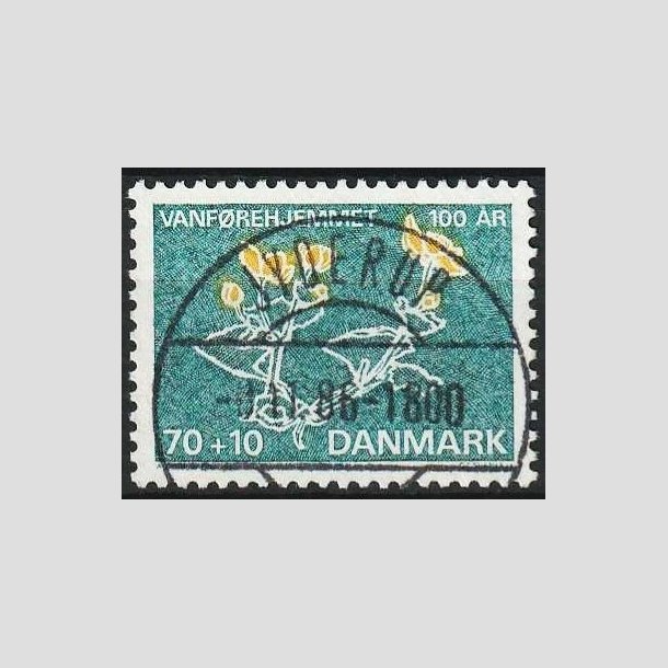 FRIMRKER DANMARK | 1972 - AFA 531 - Vanfrehjemmet 100 r - 70 + 10 re grn/gul - Lux Stemplet Jyderup