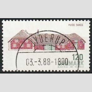 FRIMRKER DANMARK | 1972 - AFA 541 - Dansk bygningskunst - 120 re grn/brun/brunrd - Pragt Stemplet Jyderup