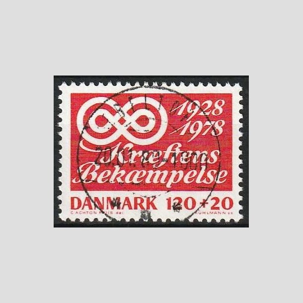 FRIMRKER DANMARK | 1978 - AFA 668 - Krftens Bekmpelse 50 r - 120 + 20 re rd - Pragt Stemplet Ebeltoft