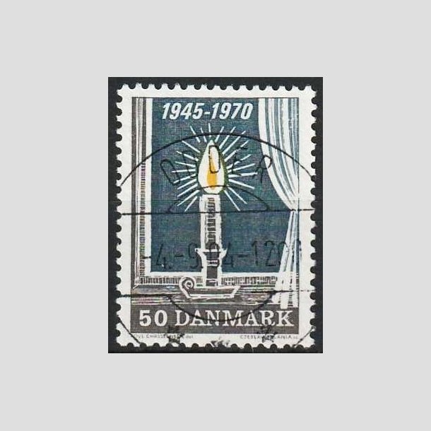 FRIMRKER DANMARK | 1970 - AFA 496 - Danmark besttelses ophr 25 r - 50 re brun/gul/gr - Pragt Stemplet Odder