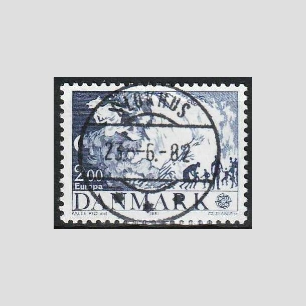 FRIMRKER DANMARK | 1981 - AFA 728 - Folklore - 2,00 Kr. bl - Pragt Stemplet Blokhus (Pragtmrke)