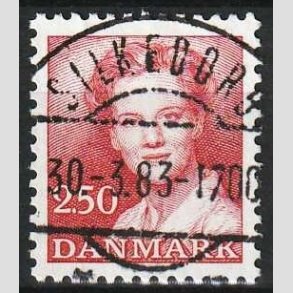FRIMRKER DANMARK | 1983 - AFA 774 - Dronning Margrethe - 2,50 Kr. rd - Pragt Stemplet Silkeborg