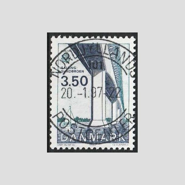 FRIMRKER DANMARK | 1983 - AFA 779 - EU Bygningskunst - 3,50 Kr. bl/grnbl - Pragt Stemplet