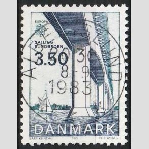 FRIMRKER DANMARK | 1983 - AFA 779 - EU Bygningskunst - 3,50 Kr. bl/grnbl - Pragt Stemplet Albertslund
