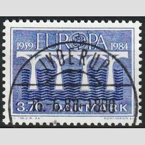 FRIMRKER DANMARK | 1984 - AFA 804 - Europamrker - 3,70 Kr. bl - Pragt Stemplet Jyderup