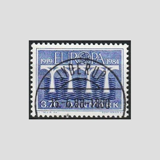 FRIMRKER DANMARK | 1984 - AFA 804 - Europamrker - 3,70 Kr. bl - Pragt Stemplet Jyderup