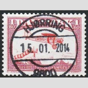 FRIMRKER DANMARK | 1981 - AFA 739 - Flyvning - 1,60 Kr. rd - Pragt Stemplet Hjrring