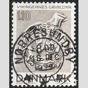 FRIMRKER DANMARK | 1979 - AFA 684 - Vikingetiden - 1,10 Kr. brun - Pragt Stemplet Nrresundby