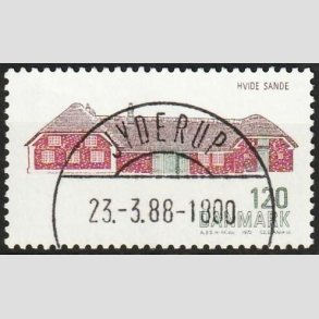 FRIMRKER DANMARK | 1972 - AFA 541 - Dansk bygningskunst - 120 re grn/brun/brunrd - Pragt Stemplet Jyderup