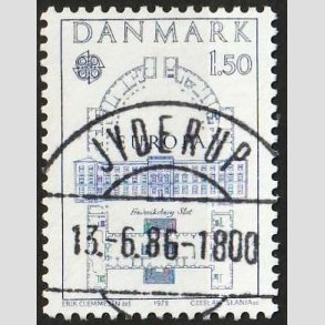 FRIMRKER DANMARK | 1978 - AFA 659 - Europamrker - 1,50 Kr. bl - Pragt Stemplet Jyderup