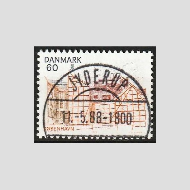 FRIMRKER DANMARK | 1976 - AFA 613 - Kbenhavn - 60 re gulbrun/brunrd/mrkbl - Pragt Stemplet Jyderup