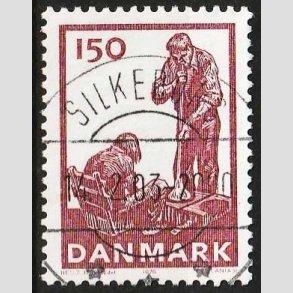 FRIMRKER DANMARK | 1976 - AFA 630 - Dansk glasproduktion - 150 re brunlilla - Pragt Stemplet Silkeborg