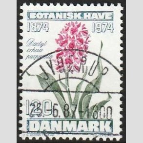 FRIMRKER DANMARK | 1974 - AFA 578 - Botanisk Have 100 r. - 120 re blgrn/violet/grn - Pragt Stemplet Jyderup