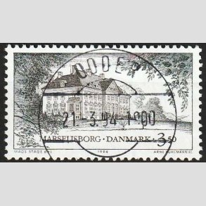 FRIMRKER DANMARK | 1994 - AFA 1062 - Danske Slotte - 3,50 Kr. flerfarvet - Pragt Stemplet Odder