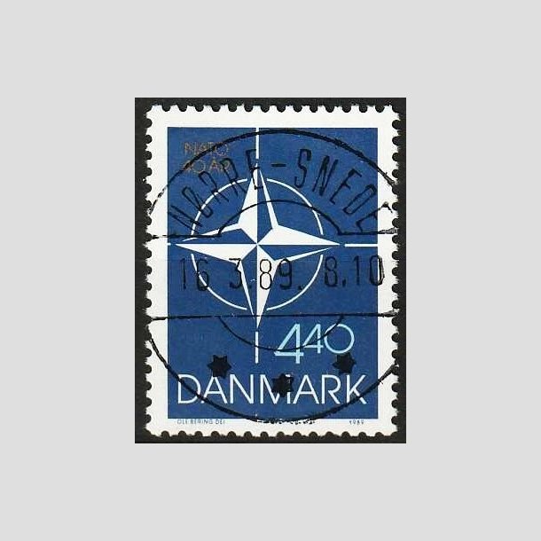 FRIMRKER DANMARK | 1989 - AFA 934 - Danmark i NATO 40 r. - 4,40 Kr. flerfarvet - Lux Stemplet Nrre-Snede (Pragtmrke)