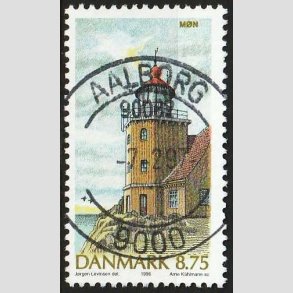 FRIMRKER DANMARK | 1996 - AFA 1127 - Danske fyrtrne - 8,75 Kr. flerfarvet - Pragt Stemplet Aalborg