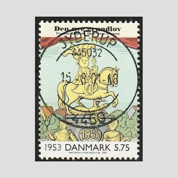 FRIMRKER DANMARK | 2000 - AFA 1258 - 1900 tallet serie 3 - 5,75 Kr. flerfarvet - Pragt Stemplet Jyderup