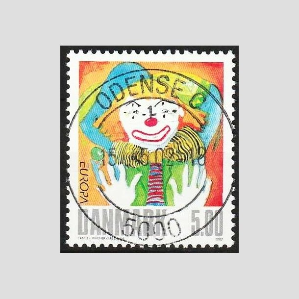 FRIMRKER DANMARK | 2002 - AFA 1320 - Cirkus - 5,00 Kr. flerfarvet - Pragt Stemplet