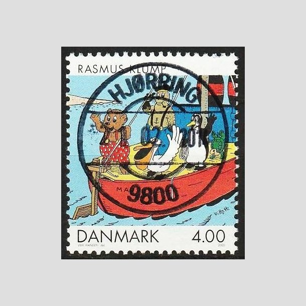 FRIMRKER DANMARK | 2002 - AFA 1307 - Danske tegneserier - 4,00 Kr. Rasmus Klump - Pragt Stemplet Hjrring