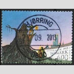 FRIMRKER DANMARK | 2013 - AFA 1751 - H.C. Andersen - 6,00 Kr. flerfarvet - Pragt Stemplet Hjrring