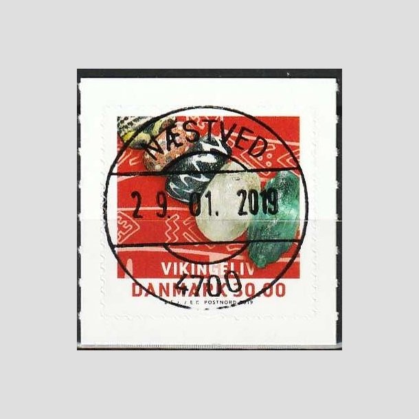 FRIMRKER DANMARK | 2019 - AFA 1956 - Vikingeliv - 30,00 kr. flerfarvet - Lux Stemplet Nstved