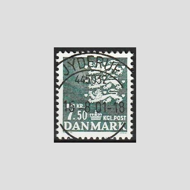 FRIMRKER DANMARK | 1998 - AFA 1173 - Rigsvben - 7,50 Kr. mrkegrn - Pragt Stemplet Jyderup