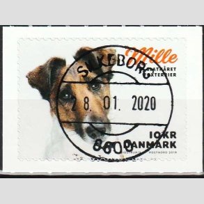 FRIMRKER DANMARK | 2019 - AFA 1975 - Min hund. - 10,00 kr. flerfarvet - Pragt Stemplet 