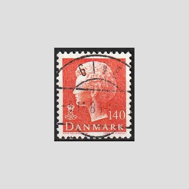 FRIMRKER DANMARK | 1980 - AFA 698 - Dronning Margrethe - 140 re orange - Lux Stemplet Give