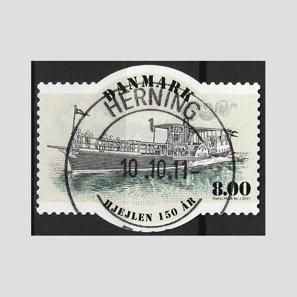 FRIMRKER DANMARK | 2011 - AFA 1670 - Hjuldamperen Hjejlen 150 r. - 8,00 Kr. flerfarvet - Lux Stemplet Herning