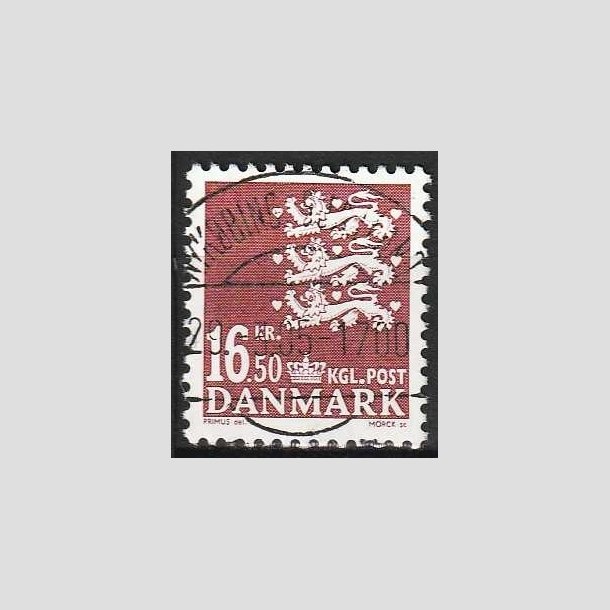 FRIMRKER DANMARK | 2005 - AFA 1414 - Lille Rigsvben - 16,50 Kr. brun - Lux Stemplet (Sjlden)