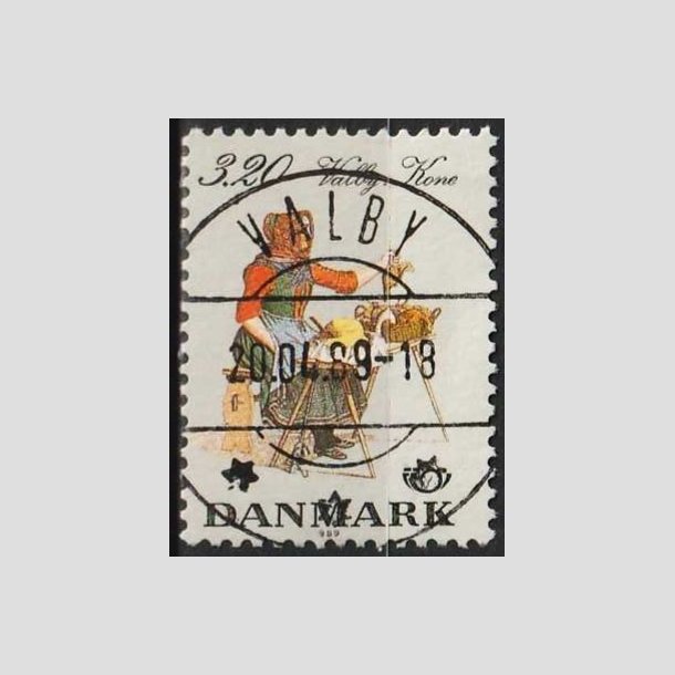 FRIMRKER DANMARK | 1989 - AFA 936 - Folkedragter - 3,20 Kr. flerfarvet - Pragt Stemplet Valby (Pragtmrke)