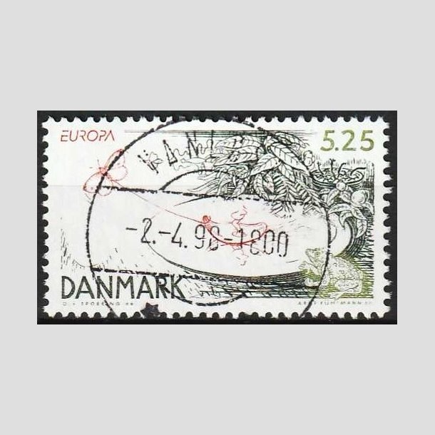 FRIMRKER DANMARK | 1997 - AFA 1157 - Eventyr og legender - 5,25 Kr. Tommelise - Pragt Stemplet Vanlse