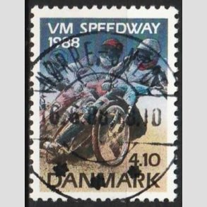 FRIMRKER DANMARK | 1988 - AFA 914 - WM i Speedway - 4,10 Kr. flerfarvet - Lux Stemplet Nrre-Snede