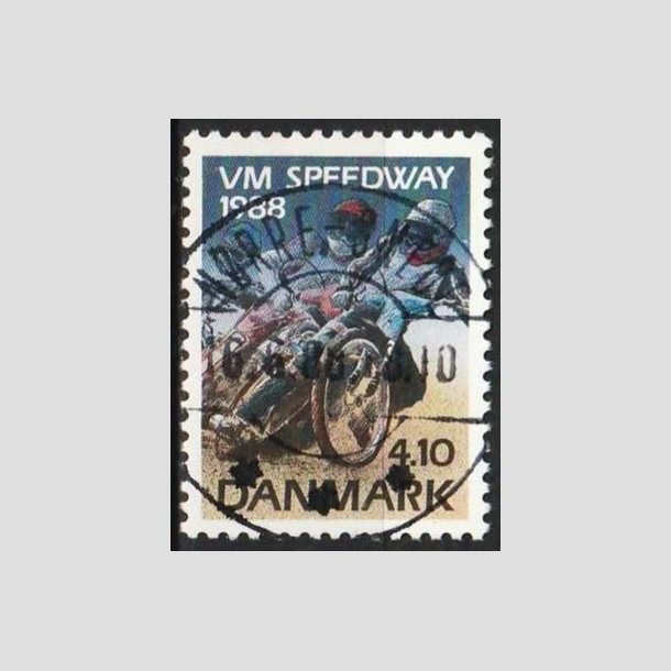 FRIMRKER DANMARK | 1988 - AFA 914 - WM i Speedway - 4,10 Kr. flerfarvet - Lux Stemplet Nrre-Snede