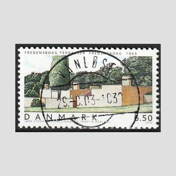 FRIMRKER DANMARK | 2002 - AFA 1335 - Danske boliger I. - 6,50 Kr. Fredensborg terrasser - Pragt Stemplet Vanlse