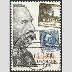 FRIMRKER DANMARK | 2001 - AFA 1297 - HAFNIA 01 UDSTILLING - 7,00 Kr. flerfarvet - Pragt Stemplet Vanlse