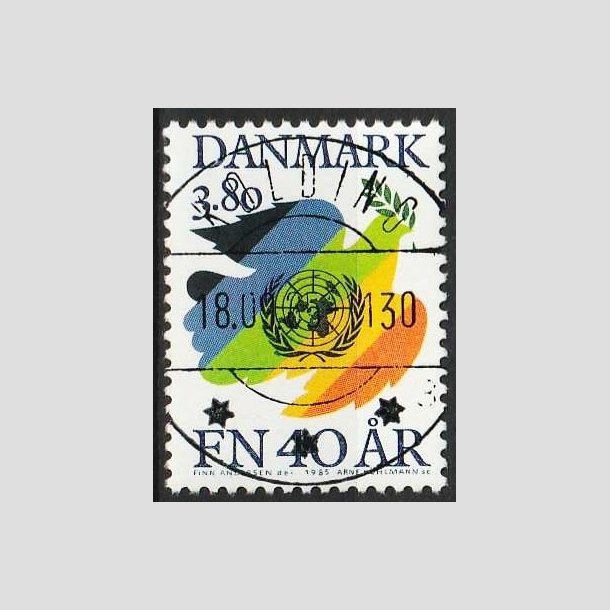 FRIMRKER DANMARK | 1985 - AFA 841 - FN 40 r - 3,80 Kr. flerfarvet - Lux Stemplet Kolding (Pragtmrke)