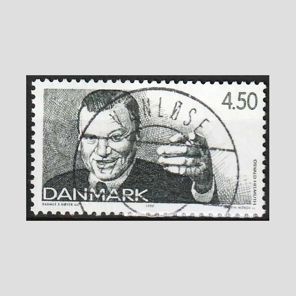 FRIMRKER DANMARK | 1999 - AFA 1213 - Dansk revy - 4,50 Kr. grn - Pragt Stemplet Vanlse