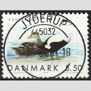 FRIMRKER DANMARK | 1999 - AFA 1224 - Danske trkfugle - 5,50 Kr. Edderfugl - Lux Stemplet Jyderup