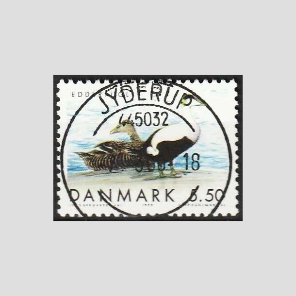 FRIMRKER DANMARK | 1999 - AFA 1224 - Danske trkfugle - 5,50 Kr. Edderfugl - Lux Stemplet Jyderup