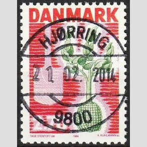 FRIMRKER DANMARK | 1984 - AFA 796 - Plant et tr - 2,70 Kr. rd/grn - Pragt Stemplet Hjrring