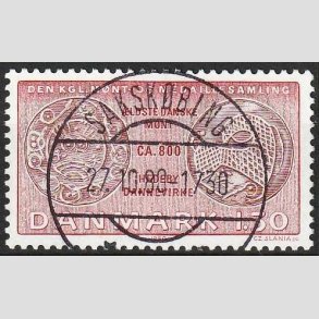 FRIMRKER DANMARK | 1980 - AFA 708 - Gamle danske mnter - 1,30 Kr. rd/rdbrun - Lux Stemplet Sakskbing